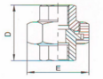 3-piece union conical/flat seat