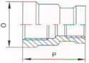 Reducing socket parallel female thread